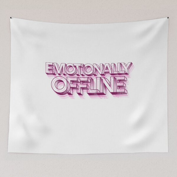 Item preview, Emotional Offline Retro Y2K Typography Design designed and sold by CreativePallavi.