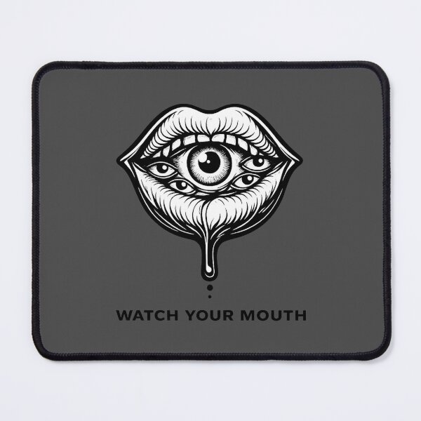 Item preview, Watch your mouth — All-seeing lips designed and sold by DreamMachine69.
