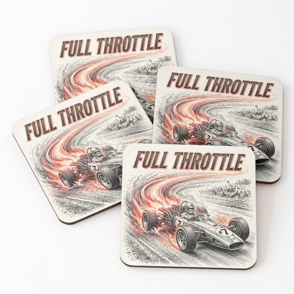 Item preview, Vintage Racing Car Full Throttle Speed T-Shirt designed and sold by MaynyStudio.
