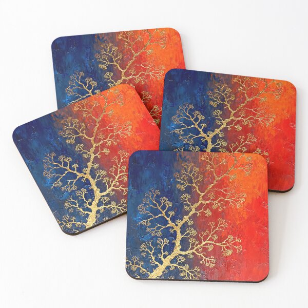 Item preview, Golden branch on a vibrant background designed and sold by paulrommer.