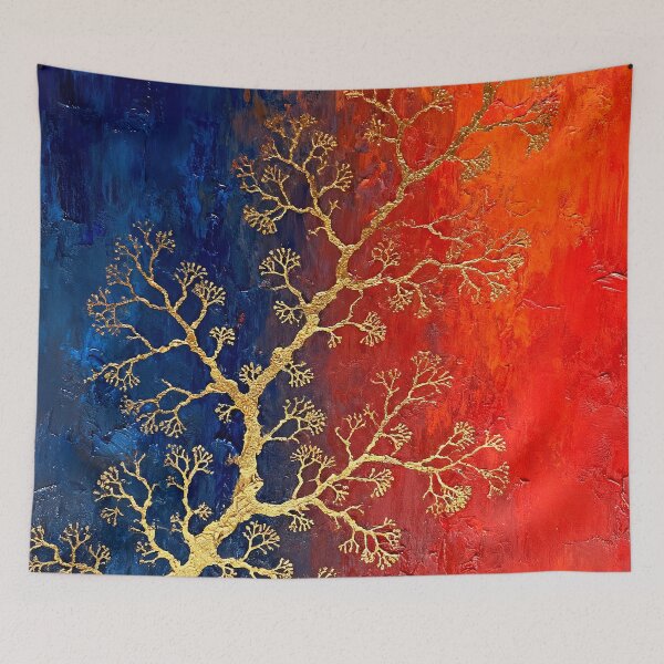 Item preview, Golden branch on a vibrant background designed and sold by paulrommer.