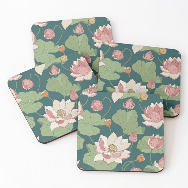 Item preview, Green Lotus · Floral background designed and sold by dacoparo.