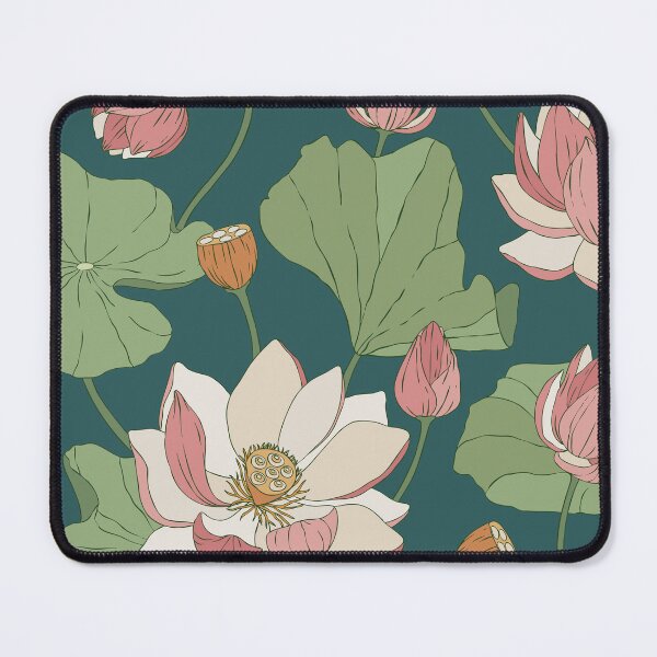 Item preview, Green Lotus Floral background designed and sold by dacoparo.