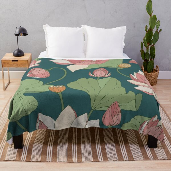 Item preview, Green Lotus Floral background designed and sold by dacoparo.