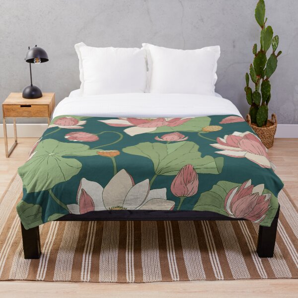 Item preview, Green Lotus Floral background designed and sold by dacoparo.
