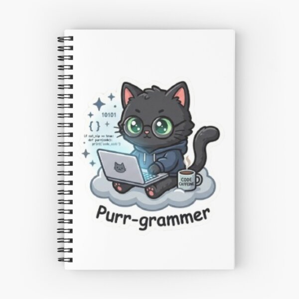 Artikelvorschau, Lustiger Schnurr-Grammatik-Katzen-Codierungsaufkleber. entworfen und verkauft von PixelPop-US.