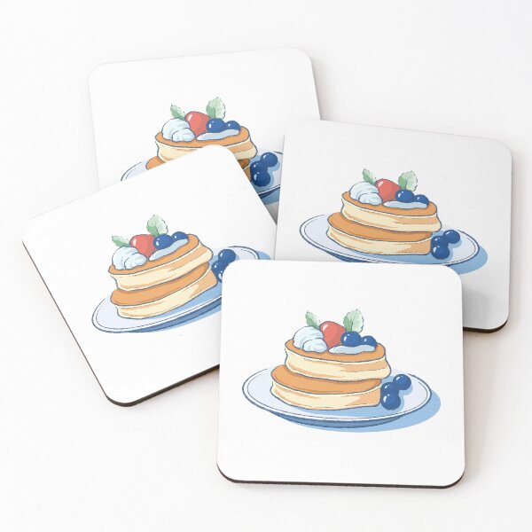 Item preview, Fluffy Berry Soufflé Cake - Kawaii Aesthetic Dessert Illustration designed and sold by morimist.