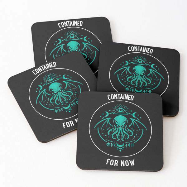 Item preview, Contained for Now Occult Minimal Cthulhu Teal T-Shirt designed and sold by Massara6.