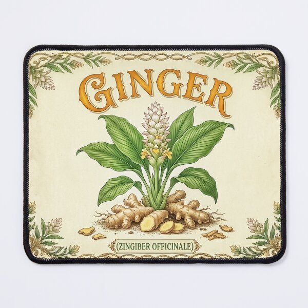 Item preview, Victorian Ginger Root Herbal Watercolor Apothecary label Herbalism – Vivid Botanical Herb - Botanical designed and sold by CattlettArt.