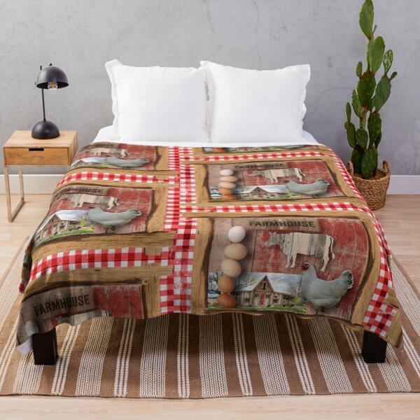 Item preview, Rustic Red Gingham Farmhouse Digital Collage designed and sold by artbydonyale.