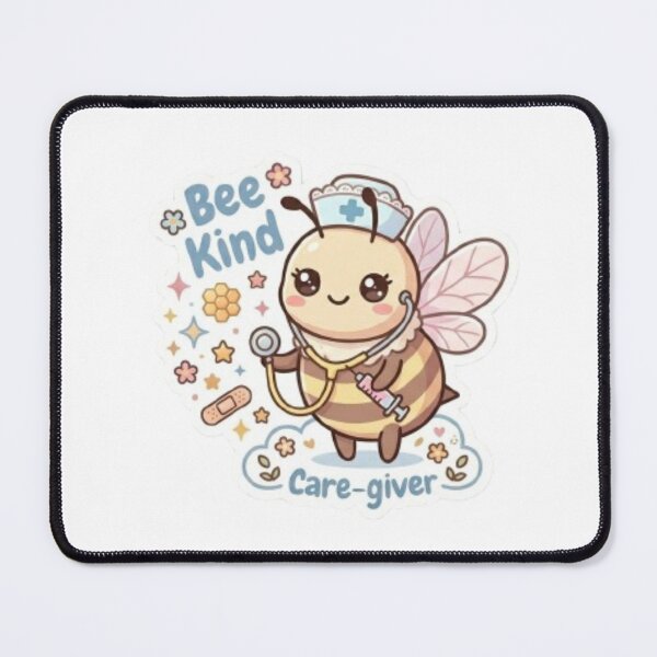 Item preview, Cute bee kind nurse caregiver sticker  designed and sold by PixelPop-US.