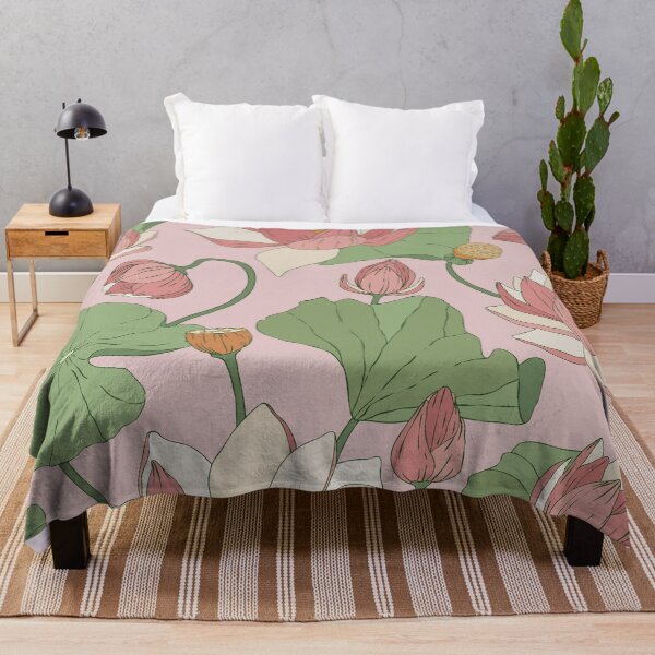 Item preview, Pink Lotus Floral background designed and sold by dacoparo.
