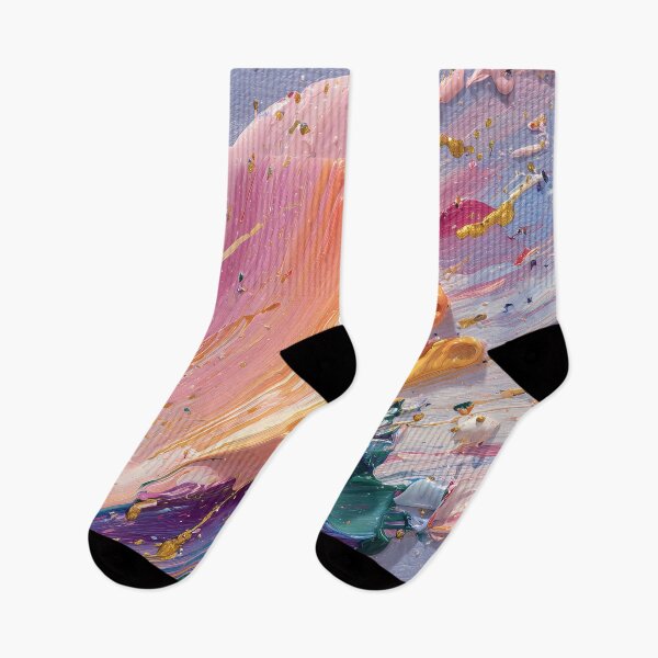 Item preview, Pastel Abstract Impasto Paint Splash Art designed and sold by colorful-white.