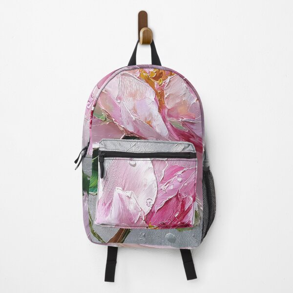 Item preview, Vibrant Pink Peony Blossom Oil Painting designed and sold by colorful-white.