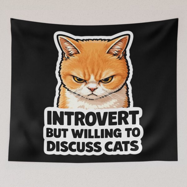 Item preview, Introverted But I Love Talking About Cats designed and sold by DetalleXL.
