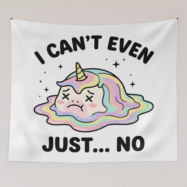 Item preview, Funny Unicorn I Can’t Even Just No T-Shirt – Cute Sarcastic Meme Design designed and sold by DIRTYSKETCHH.