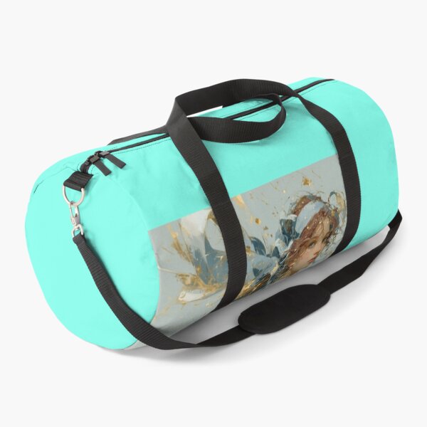 Item preview, Ethereal Girl with Blue Ribbon and Gold Splatter designed and sold by colorful-white.