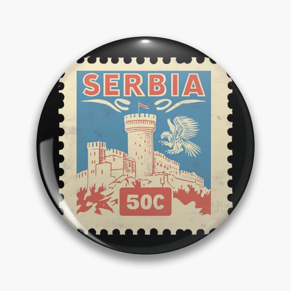 Item preview, Serbia Vintage Postage Stamp - Kalemegdan Fortress designed and sold by tiigerdad.