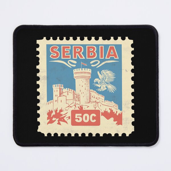 Item preview, Serbia Vintage Postage Stamp - Kalemegdan Fortress designed and sold by tiigerdad.