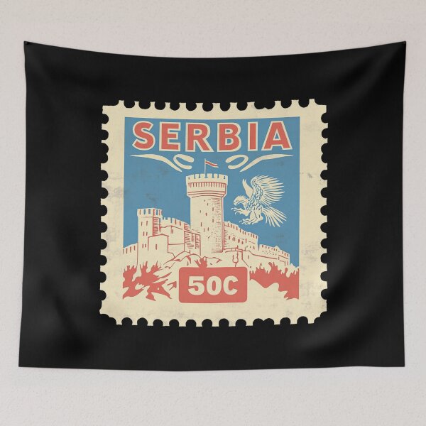 Item preview, Serbia Vintage Postage Stamp - Kalemegdan Fortress designed and sold by tiigerdad.