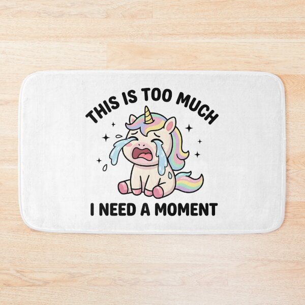 Item preview, Cute Crying Unicorn This Is Too Much T-Shirt – Funny Emotional Meme designed and sold by DIRTYSKETCHH.