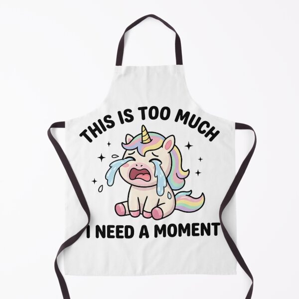 Item preview, Cute Crying Unicorn This Is Too Much T-Shirt – Funny Emotional Meme designed and sold by DIRTYSKETCHH.