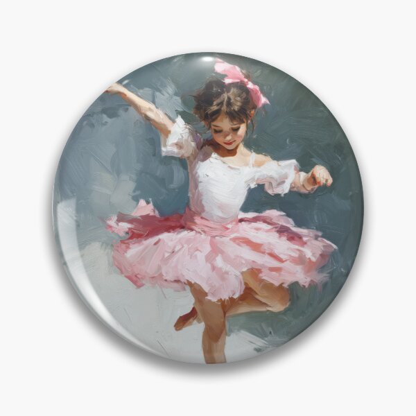Item preview, Graceful Little Ballerina in Pink Tutu Oil Painting designed and sold by colorful-white.