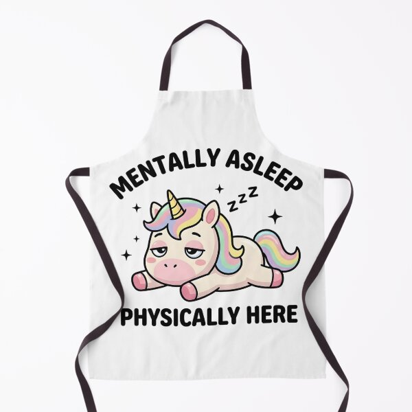 Item preview, Funny Unicorn Mentally Asleep Physically Here T-Shirt – Cute Lazy Meme designed and sold by DIRTYSKETCHH.