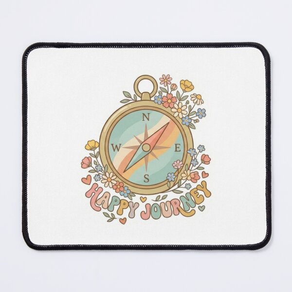 Item preview, Aesthetic floral compass travel sticker designed and sold by PixelPop-US.