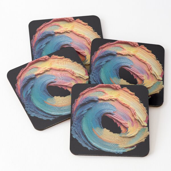 Item preview, Dynamic Multi-Color Abstract Oil Paint Swirl designed and sold by colorful-white.