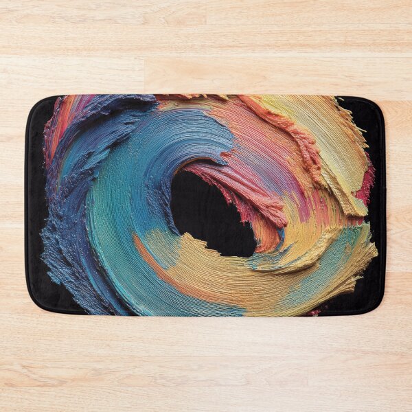 Item preview, Dynamic Multi-Color Abstract Oil Paint Swirl designed and sold by colorful-white.