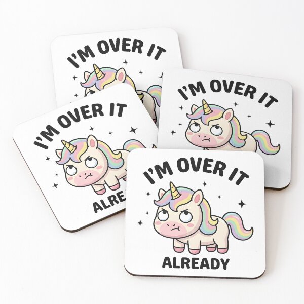 Item preview, Funny Unicorn I’m Over It Already T-Shirt – Cute Sarcastic Quote designed and sold by DIRTYSKETCHH.