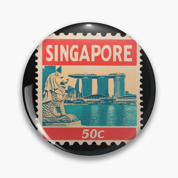 Item preview, Singapore Vintage Postage Stamp - Merlion designed and sold by tiigerdad.