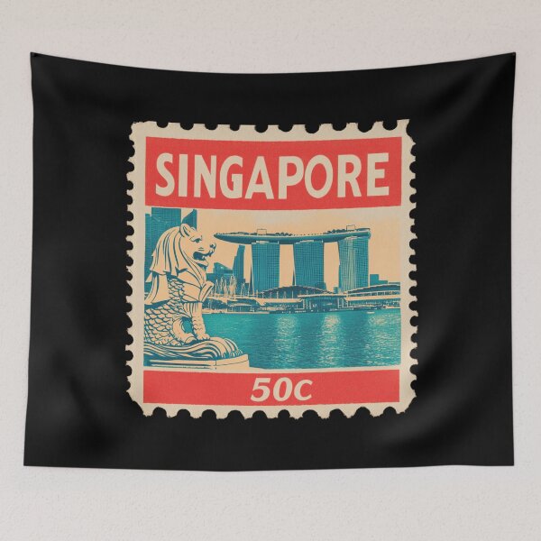 Item preview, Singapore Vintage Postage Stamp - Merlion designed and sold by tiigerdad.