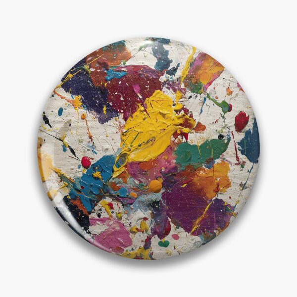 Artikelvorschau, Lebendiges abstraktes Farbspritzer-Impasto-Gemälde entworfen und verkauft von colorful-white.