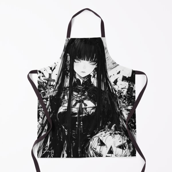 Item preview, Black and White Gothic Anime Girl – Dark Aesthetic Art designed and sold by EchoWave11.