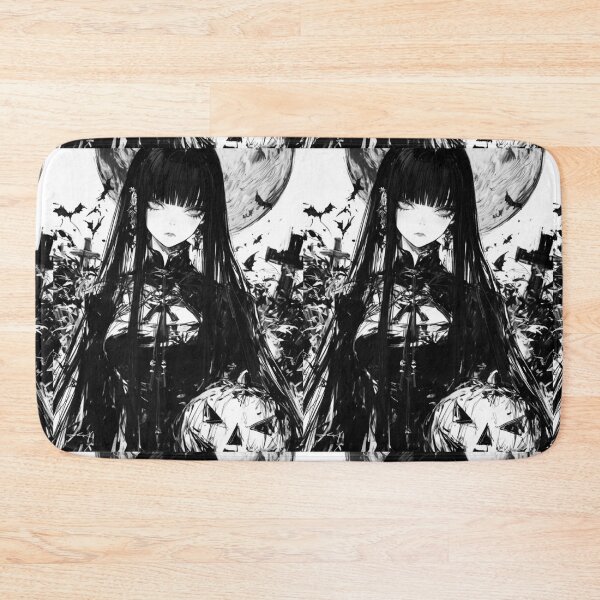 Item preview, Black and White Gothic Anime Girl – Dark Aesthetic Art designed and sold by EchoWave11.