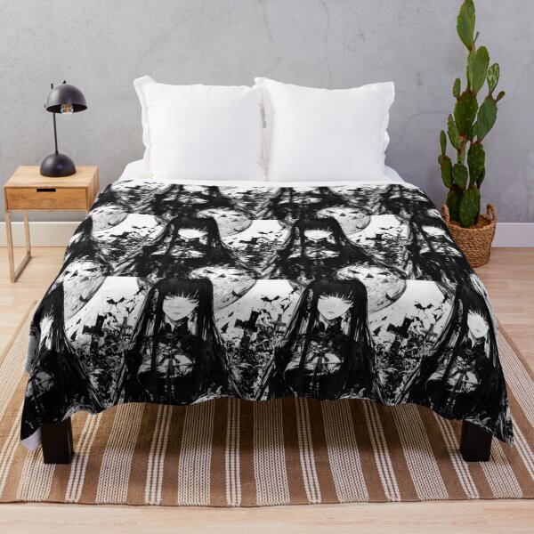 Item preview, Black and White Gothic Anime Girl – Dark Aesthetic Art designed and sold by EchoWave11.
