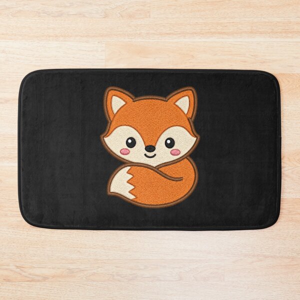 Item preview, Cute Fox Curled Tail | Kawaii Minimal Embroidery Style Animal designed and sold by ColorSplash123.