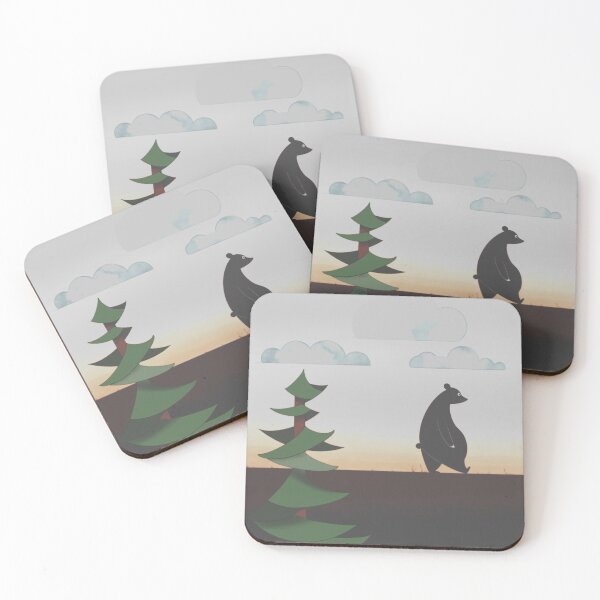 Item preview, bear walking on sunset designed and sold by MirelaBadea.