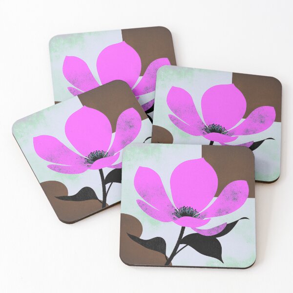 Item preview, Vibrant Pink Botanical Abstract Modern Wall Art designed and sold by joycrysstudio.