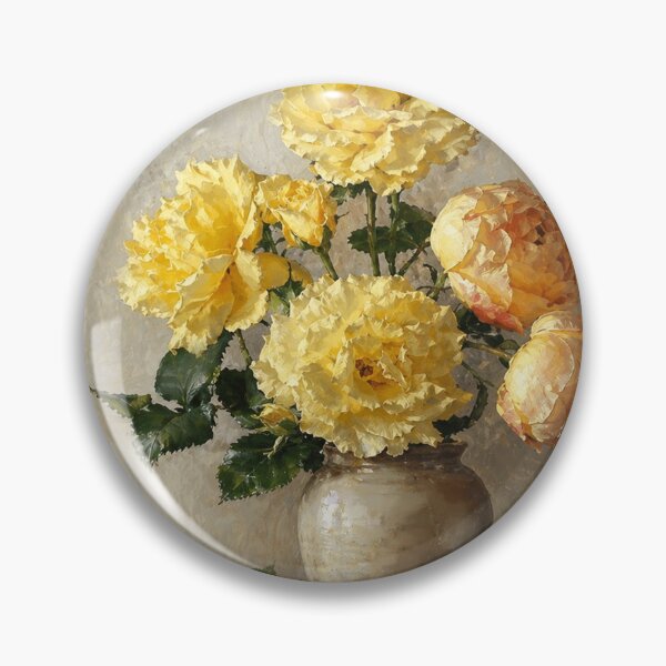 Artikelvorschau, Gelbe Rosen in rustikaler Vase entworfen und verkauft von slikar.