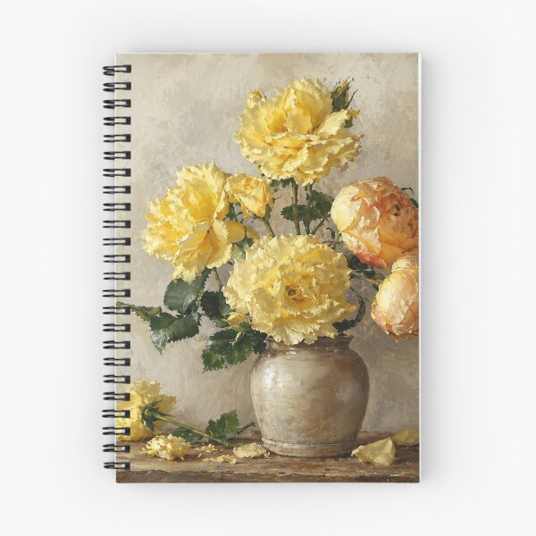 Artikelvorschau, Gelbe Rosen in rustikaler Vase entworfen und verkauft von slikar.