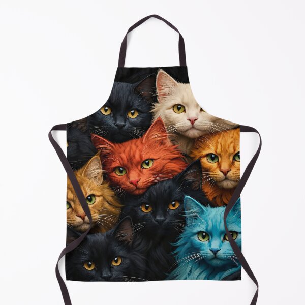 Item preview, Colorful Cat Family Portrait Print – Whimsical Multicolor Feline Wall Art designed and sold by Kaleidoscope Print.