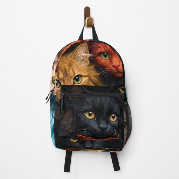 Item preview, Colorful Cat Family Portrait Print – Whimsical Multicolor Feline Wall Art designed and sold by Kaleidoscope Print.