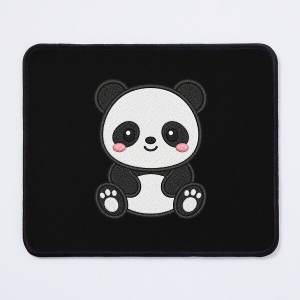 Item preview, Cute Baby Panda Sitting | Kawaii Minimal Embroidery Style designed and sold by ColorSplash123.