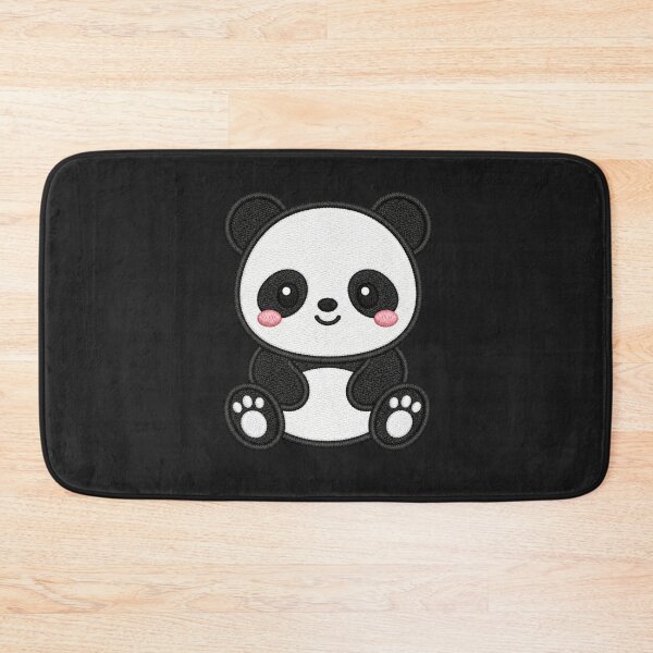 Item preview, Cute Baby Panda Sitting | Kawaii Minimal Embroidery Style designed and sold by ColorSplash123.