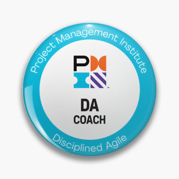 Item preview, Disciplined Agile Coach (DAC) certification badge 1200 designed and sold by stickerartisan.