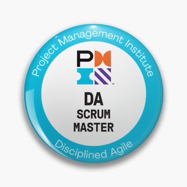 Item preview, Disciplined Agile Scrum Master (DASM) certification badge 1200 designed and sold by stickerartisan.