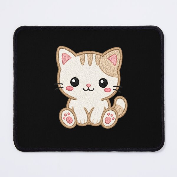 Item preview, Cute Kitten Tiny Paws | Kawaii Minimal Embroidery Style designed and sold by ColorSplash123.